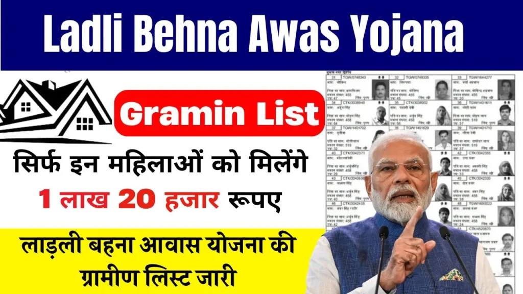 सिर्फ इन महिलाओं को मिलेगा ₹1.20 लाख का लाभ – लिस्ट में नाम देखें! Ladli Behna Awas Yojana Gramin List 2025